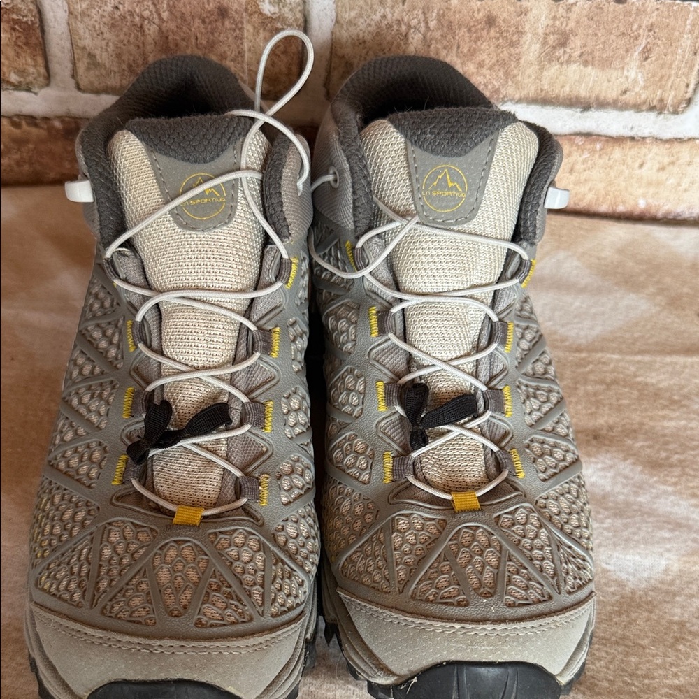 La Sportiva Gray and Yellow Accent Trail Shoes - Picture 2 of 7